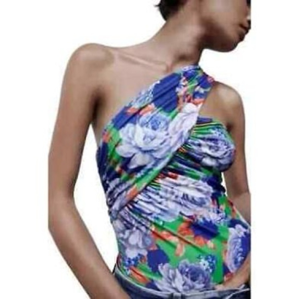 Floral One-Shoulder bodysuit